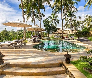 Indonezja, Bali, Viceroy Bali, Hotel, Basen, Palmy