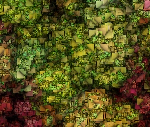 Tekstura, Kwadraty, Zielone, Bordowe, Grafika