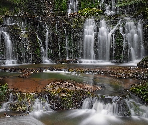 Wodospad Purakaunui, Nowa Zelandia, Papatowai, Rzeka Purakaunui