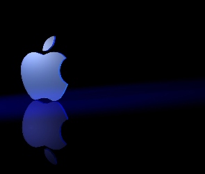 Tło, Granatowe, Niebieskie, Apple
