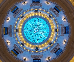 Brazylia, Rio de Janeiro, Żyrandole, Sklepienie, Wnętrze, Centrum Kultury Banco do Brasil
