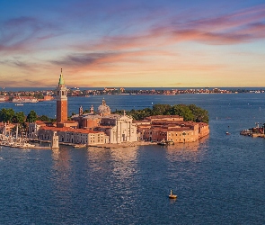 San Giorgio Maggiore, Morze, Kościół, San Giorgio, Wenecja, Wyspa, Włochy, Laguna Wenecka