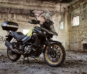 Czarny, Motocykl, Suzuki V-strom
