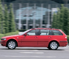 BMW E46, Kombi, Czerwony