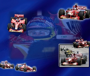 Williams , Formuła 1, spojler, opony, kask , koła, bolid