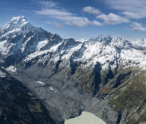 Kamienie, Góry, Park Narodowy Góry Cooka, Nowa Zelandia, Góra Cooka, Mount Cook