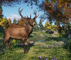 Planet Zoo, Drzewa, Park, Jeleń, Gra