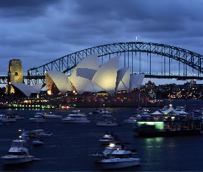Sydney, Sydney Opera House, Most Sydney Harbour Bridge, Zatoka Port Jackson, Australia