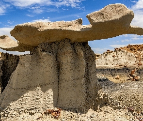 Skały, Stany Zjednoczone, Nowy Meksyk, Bisti Badlands, Formacje