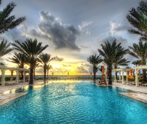 Palmy, USA, Floryda, Palm Beach, Basen