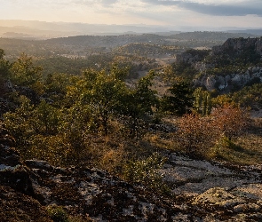 Skały, Turcja, Phrygian Valley, Drzewa, Góry