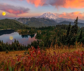 Stan Waszyngton, Snow Lake, Stany Zjednoczone, Jezioro, Skały, Hrabstwo King County, Drzewa, Góry Kaskadowe