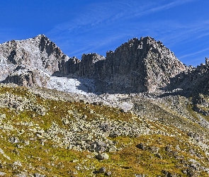 Toggenburg, Dolina, Alpy Berneńskie, Szwajcaria, Skały, Góry, Przełęcz Furkapass