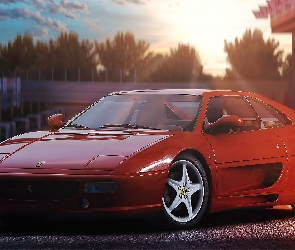 Assetto Corsa, Czerwony, Ferrari F355, Samochód, Gra