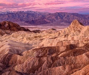 Panamint Range, Park Narodowy Death Valley, Góry, Zabriskie Point, Kalifornia, Skały, Stany Zjednoczone, Dolina Śmierci