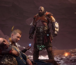 Pancerz, Łuk, Śmierć, Klejnot, Postacie, God of War Ragnarok, Kratos, Atreus, Gra, Loki