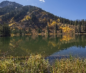 Stany Zjednoczone, Kolorado, West Elk Mountains, Góry, Jezioro, Dollar Lake