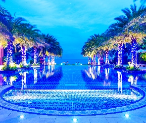 Lato, 
Prachuap Khiri Khan, Morze, Tajlandia, Palmy, Basen, Wakacje, Hotel, Marrakesh Hua Hin Resort