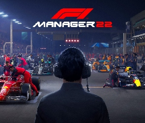 Plakat, Service, F1 Manager 22, Gra, Bolidy, Mechanicy