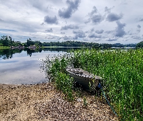 Łódka, Zarośla, Jezioro