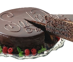Tort, Maliny, Czekoladowy