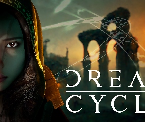 Napis, Kobieta, Dream Cycle, Plakat, Kaptur, Gra, Miecz