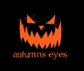 Czarne, Straszny, Grafika, Halloween, Napis, Tło, Autumns eyes, Uśmiech
