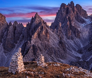 Kamienie, Włochy, Dolomity, Góry, Masyw Cadini di Misurina, Skały