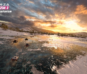 Forza Horizon 3 Blizzard Mountain, Góry, Jezioro, Zamarznięte, Gra