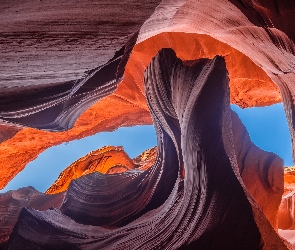 Stany Zjednoczone, Stan Arizona, Skały, Kanion Antylopy