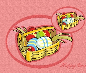 koszyczek z jajeczkami, Wielkanoc