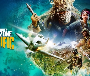 Plakat, Broń, Call of Duty Warzone Pacific, Gra, Samolot, Postacie