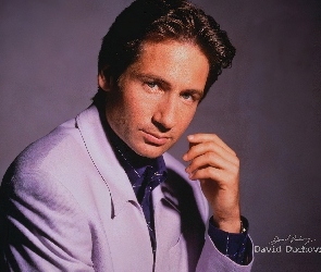 David Duchovny, marynarka, koszula