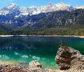 Góry, Włochy, Park Przyrodniczy Adamello Brenta, Dolomity Brenty, Jezioro Tovel
