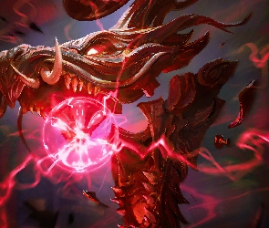 Karciana, Smok, Gra, Dragonspark Reactor, Kły, Magic The Gathering, Ogień, Paszcza