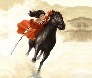 Koń, Katana, Dziewczyna
