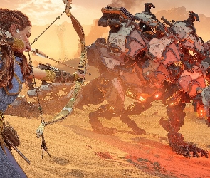 Dziewczyna, Potwór, Łuk, Aloy, Horizon Forbidden West