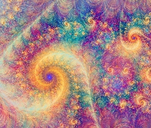 Kolorowe, Fraktal, Grafika, Tło, Spirale
