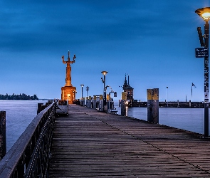 Statua Imperii, Latarnie, Konstancja, Niemcy, Molo, Jezioro Bodeńskie