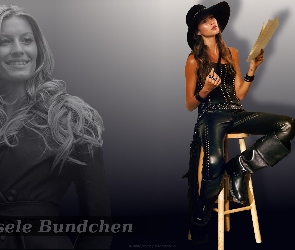Skórzane, Spodnie, Gisele Bundchen