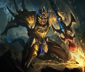 Ogień, Broń, League Of Legends, Walka, Jarvan IV, Gra, Postać