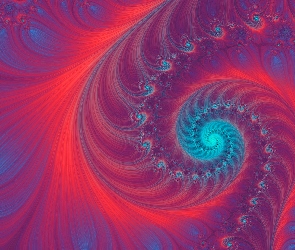 Fraktal, Spirale, Czerwono-niebieski