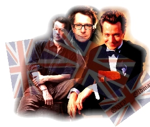 flaga, okulary, Gary Oldman