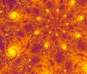 Spirala, Fraktal, Tło, Pomarańczowe, Świetlista