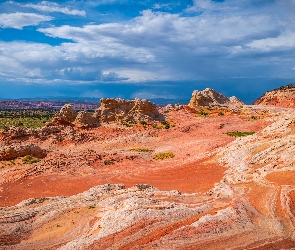 Arizona, Niebo, Skały, Pomnik Narodowy Vermilion Cliffs, Stany Zjednoczone