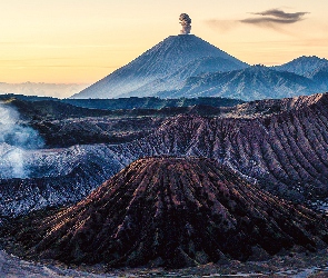 Kratery, Wulkany, Indonezja, Wyspa Jawa
