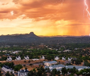 Piorun, Domy, Arizona, Stany Zjednoczone, Prescott, Wzgórza