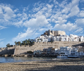 Hiszpania, Peniscola, Zamek Peniscola, Plaża