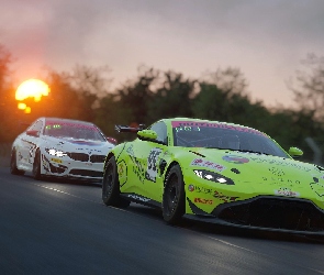 Tor, Asseto Corsa Competizione, Gra, Wschód słońca, Samochody