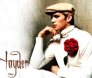 Hayden Christensen, kwiat, beret